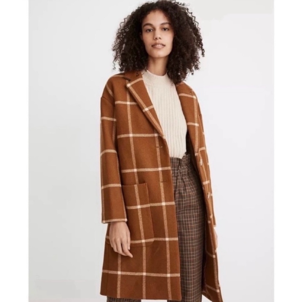 Madewell Windowpane oversized coat